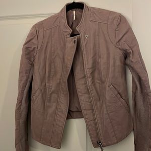 Free people Waxed Suede Jacket, Size 2, good condition, darker mauve